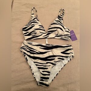 Zebra Print Bikini Set
